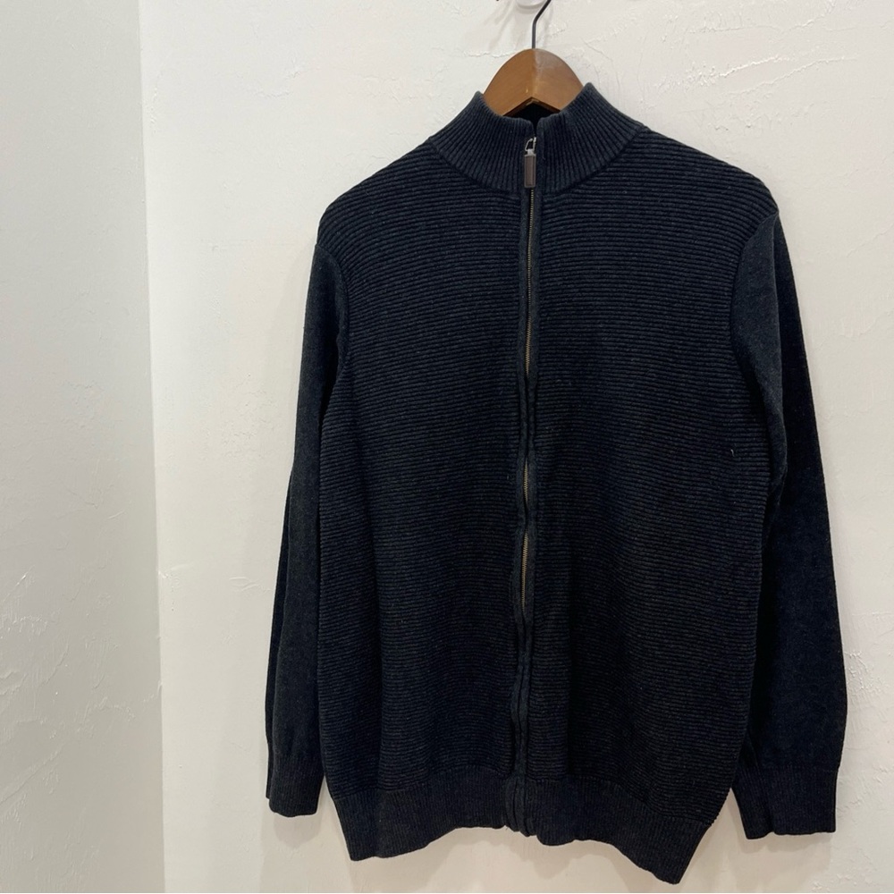 Savile Row Company men’s full Zip Cotton‎ sweater  Large